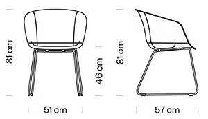 DUNK 1192 - Sled base polypropylene chair by Et al. - view 3